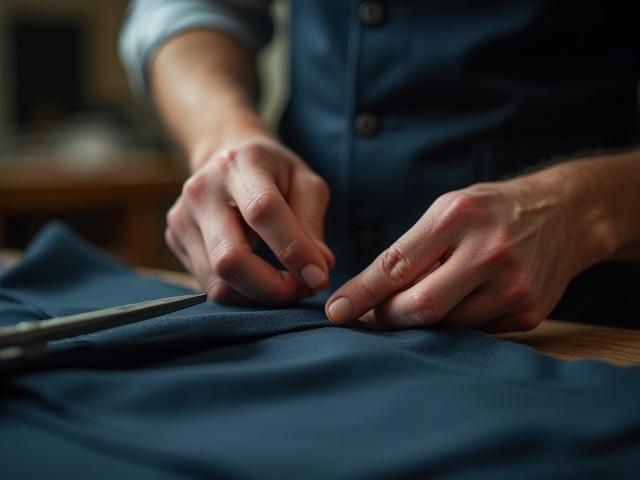 장인의 손길로 작업 중인 모습