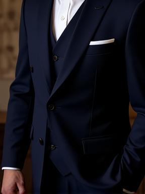 다크 네이비 비스포크 수트